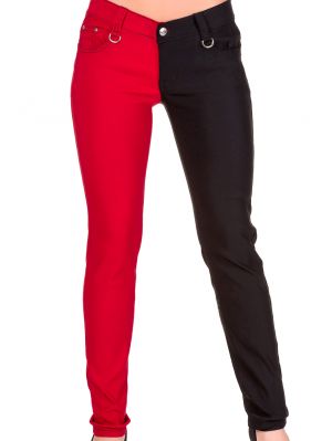 Split byxor- Röd/Svart