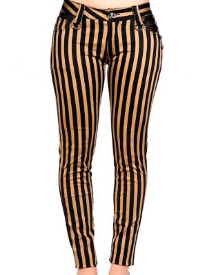 Steampunk byxor- randiga