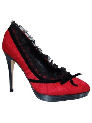 Bliss-38 Red-Blk Satin