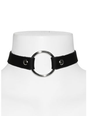 Ring- läder choker