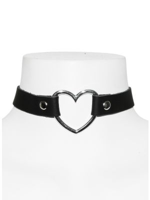 Hjärta- läder choker