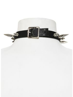 Heartagram spiknit choker