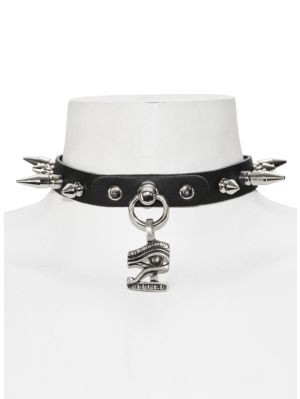 Eye of Rah spiknit choker
