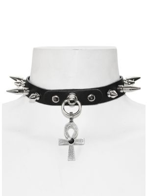 Ankh spiknit choker