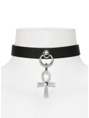 Ankh cross choker