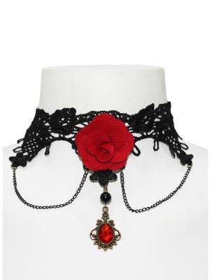 Röd ros choker