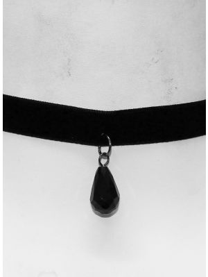Sammet choker droppe