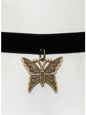 Sammet choker fjäril