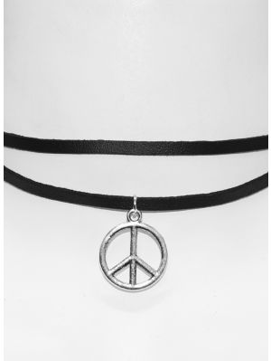 Peace dubbel choker