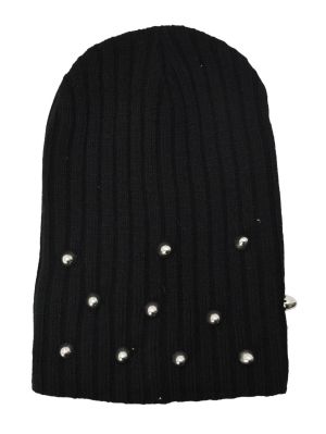 Svart mössa med nitar