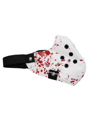 Vit halvmask blodsplatter