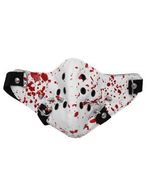 Vit halvmask blodsplatter