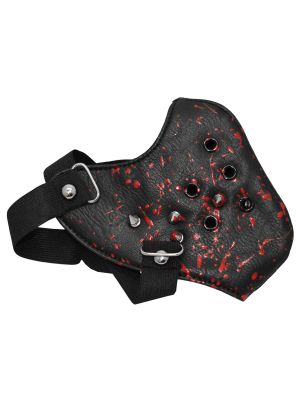 Svart halvmask blodsplatter
