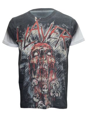 slayer world painted blood skull - grå/vit