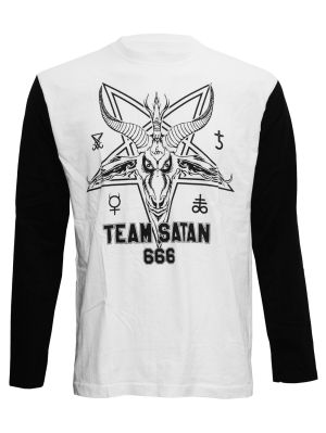 Team satan Långärmad baseball t-shirt