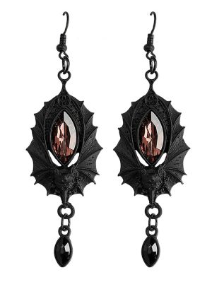 Svarta fladdermus örhängen