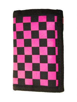 Plånbok - Rutig rosa