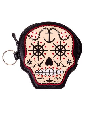 Mini sugar skull plånbok