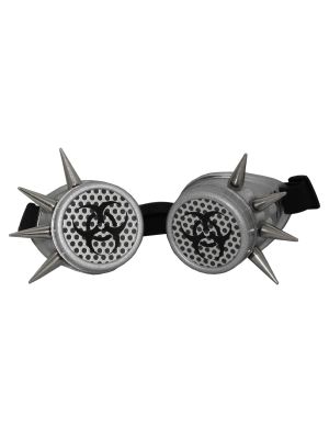 Silver cyber goggle Biohazard