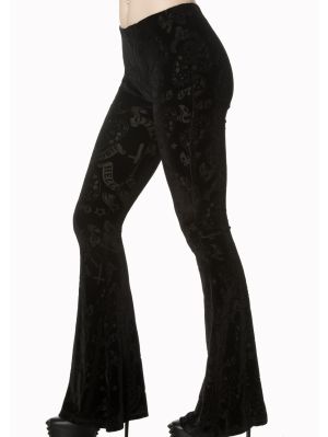 utsvängda ouija sammetsbyxor