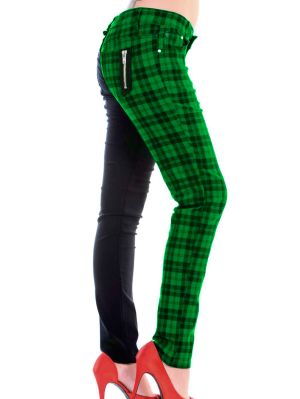 Split byxor- Grön tartan