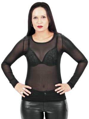 Långärmad nät topp