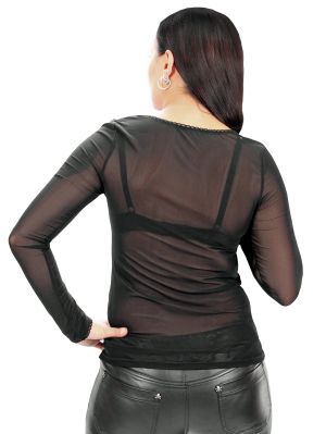 Långärmad nät topp