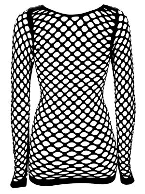 Långärmad fishnet topp
