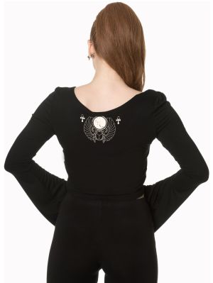 occult kitty crop top